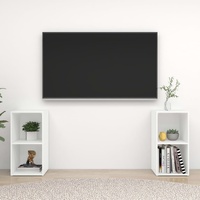 TV Cabinets 2 pcs White 72x35x36.5 cm Engineered Wood