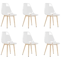 Dining Chairs 6 pcs Transparent PET