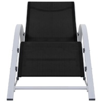 Sunlounger Textilene and Aluminium Black