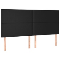 Headboards 4 pcs Black 100 cm Faux Leather
