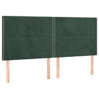 Headboards 4 pcs Dark Green 80x5x78/88 cm Velvet