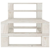 Garden Pallet Middle Sofa Wood White