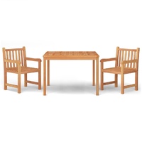 3 Piece Garden Dining Set Solid Wood Teak