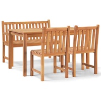 4 Piece Garden Dining Set Solid Wood Teak