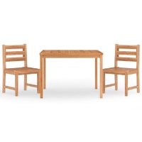 3 Piece Garden Dining Set Solid Wood Teak
