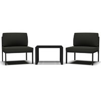 3 Piece Garden Sofa Set with Cushions Aluminium Anthracite