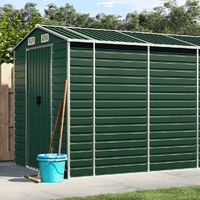 Garden Shed Green 191x980x198 cm Galvanised Steel