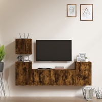 5 Piece TV Cabinet Set Smoked Oak Engineered Wood