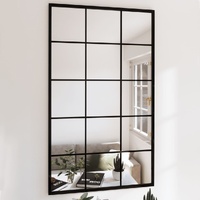 Wall Mirrors 6 pcs Black 100x60 cm Metal
