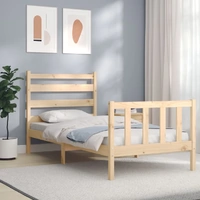 Bed Frame without Mattress 90x190 cm Solid Wood Pine