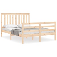 Bed Frame without Mattress 135x190 cm Solid Wood