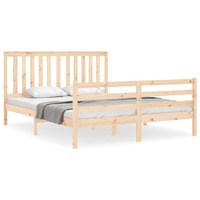 Bed Frame without Mattress 150x200 cm Solid Wood