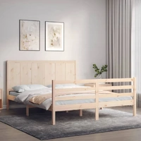 Bed Frame without Mattress 150x200 cm Solid Wood