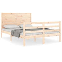 Bed Frame without Mattress 135x190 cm Solid Wood