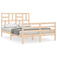 Bed Frame without Mattress 135x190 cm Solid Wood