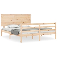 Bed Frame without Mattress 150x200 cm Solid Wood