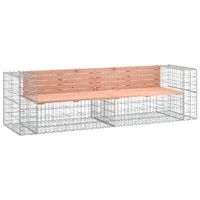 Garden Bench Gabion Design 244x71x65.5 cm Solid Wood Douglas
