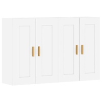 Wall Mounted Cabinets 2 pcs White Engineered Wood