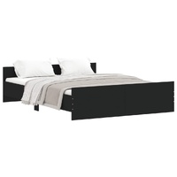 Bed Frame without Mattress Black 150x200 cm