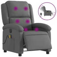 Electric Massage Recliner Chair Dark Grey Fabric