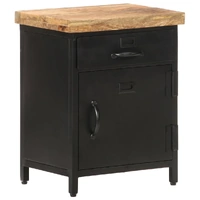 Bedside Cabinet 40x30x52 cm Rough Mango Wood