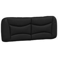 Headboard Cushion Black 137 cm Double Faux Leather