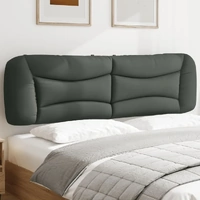 Headboard Cushion "Hvar" Dark Grey 180 cm Fabric