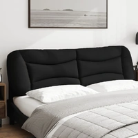Headboard Cushion "Hvar" Black 180 cm Fabric