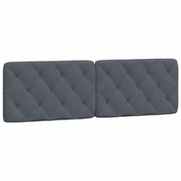 Headboard Cushion Dark Grey 153 cm Velvet