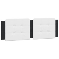 Headboard Cushion Black and White 153 cm Faux Leather