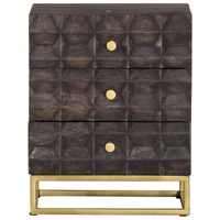 Bed Cabinet Black 40x30x50 cm Solid Mango Wood