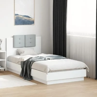 Bed Frame without Mattress White 90x190 cm