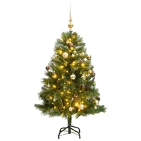 Artificial Hinged Christmas Tree with 150 LEDs & Ball Set 150 cm