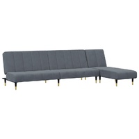 2 Piece Sofa Set Dark Grey Velvet
