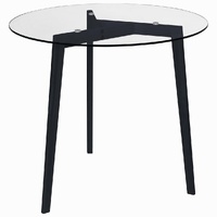 Dining Table Transparent 80 cm Tempered Glass