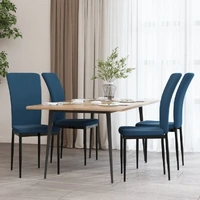 Dining Chairs 4 pcs Blue Velvet