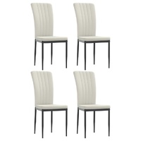 Dining Chairs 4 pcs Cream Velvet