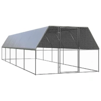 Chicken Cage 3x10x2 m Galvanised Steel
