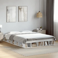 Bed Frame without Mattress White 150x200 cm