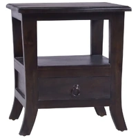 Bedside Cabinet Light Black 40x40x45 cm Solid Wood Mahogany