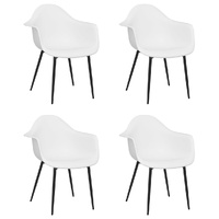 Dining Chairs 4 pcs White PP