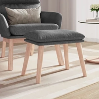 Footstool Light Grey 45x29.5x35 cm Fabric