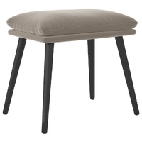 Footstool Light Grey 45x29.5x39 cm Velvet