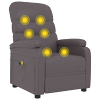 Massage Chair Grey Faux Leather