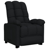 Recliner Chair Black Fabric