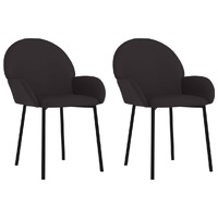 Dining Chairs 2 pcs Black Faux Leather