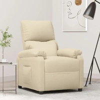 Recliner Chair Cream Fabric