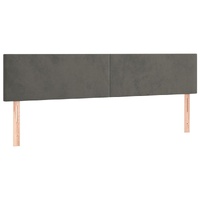 Headboards 2 pcs Dark Grey 100 cm Velvet