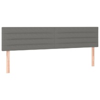 Headboards 2 pcs Dark Grey 100 cm Fabric