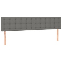 Headboards 2 pcs Dark Grey 100 cm Fabric